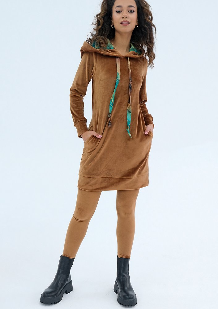 Yame - camel velvet leggings