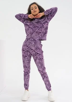 Queens - violet dotted velvet hoodie