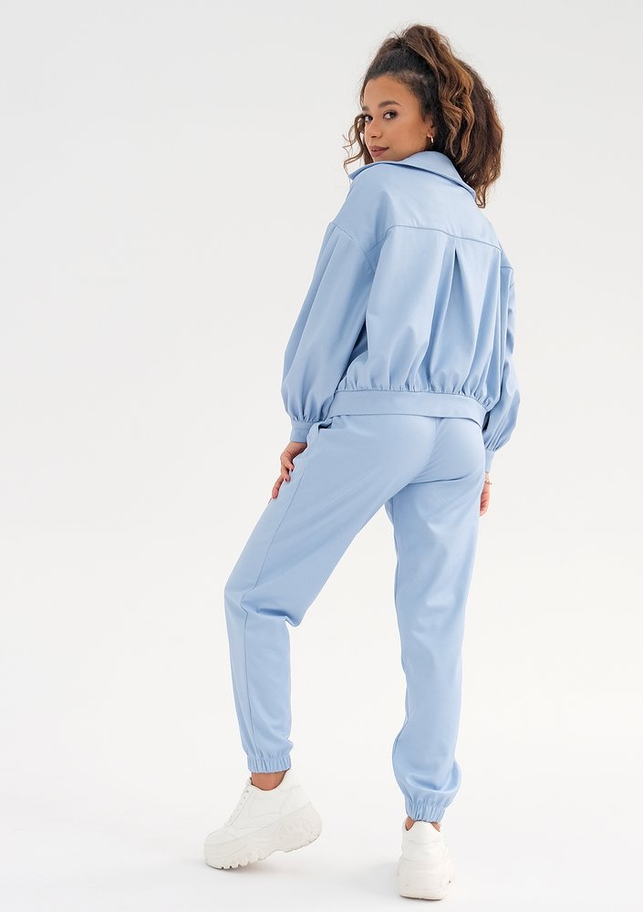 Layzy - oversize light blue shirt jacket