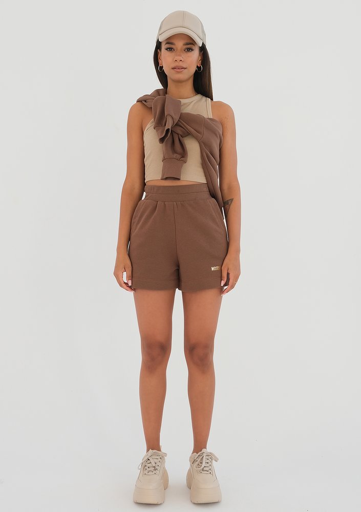 Pure - Szorty dresowe Choco Brown