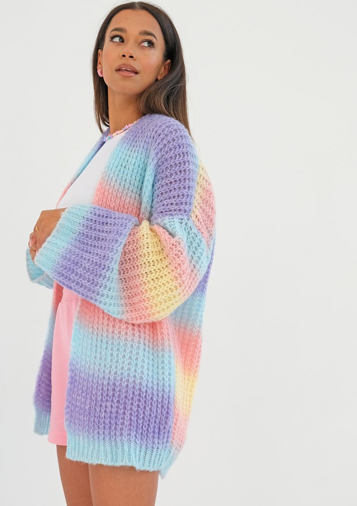 Lotus - Luźny kardigan Ombre Pastel