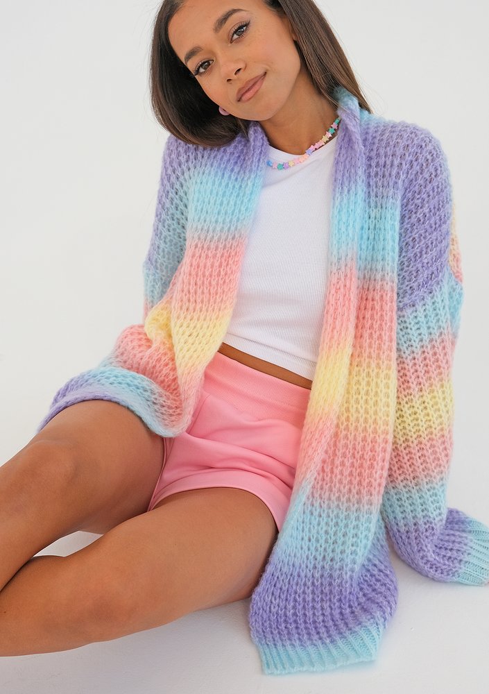 Lotus - Luźny kardigan Ombre Pastel