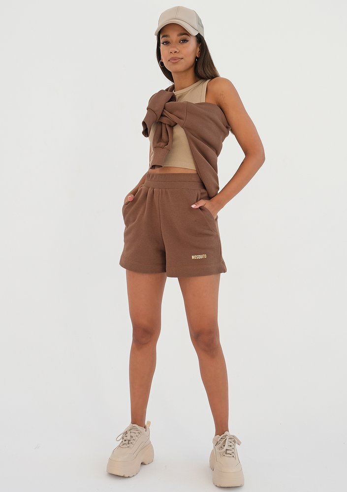 Pure - choco brown shorts