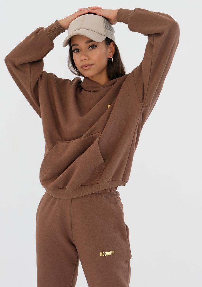 Pure - choco brown hoodie