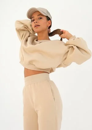 Delsy - Bluza z wycięciem Sand Beige