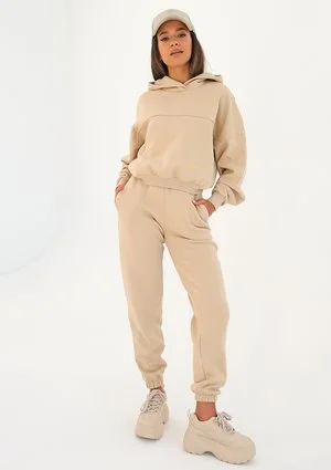 Loose - Bluza kangurka Sand Beige