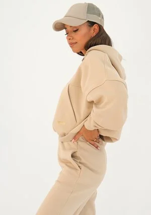 Loose - Bluza kangurka Sand Beige
