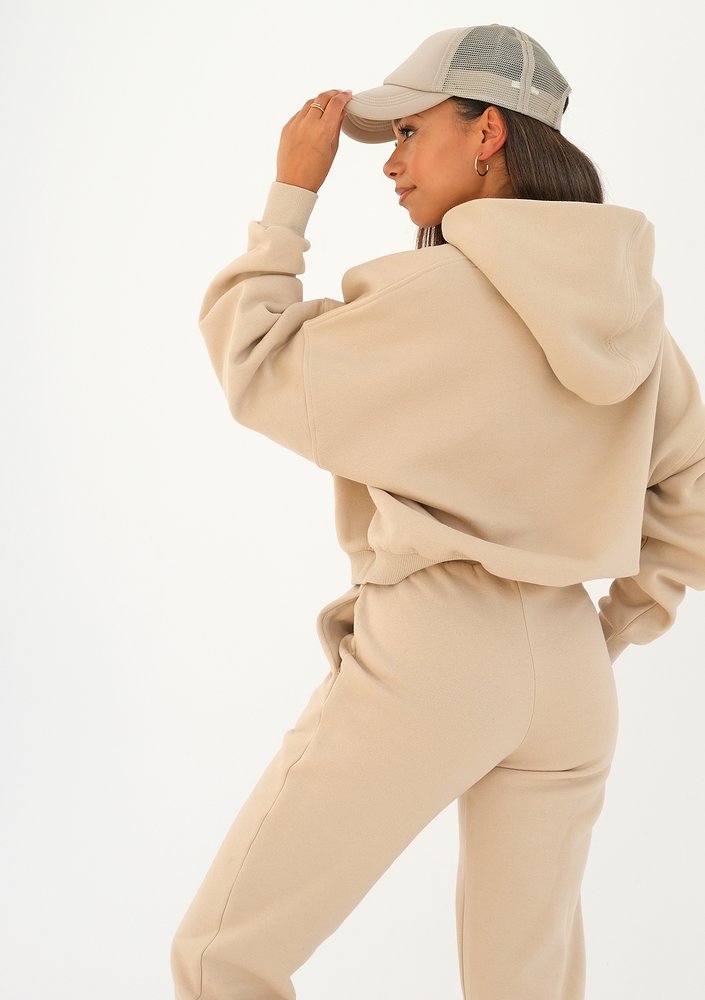 Loose - Bluza kangurka Sand Beige