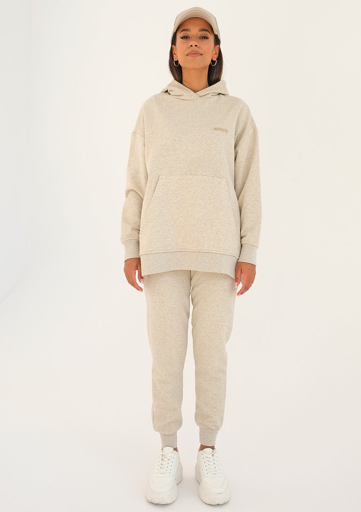 Simple - Bluza z kapturem Melanż Beige