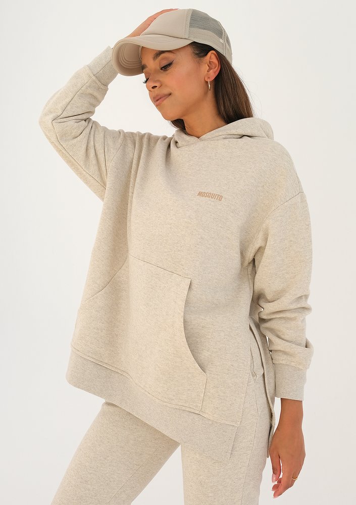 Simple - beige melange hoodie