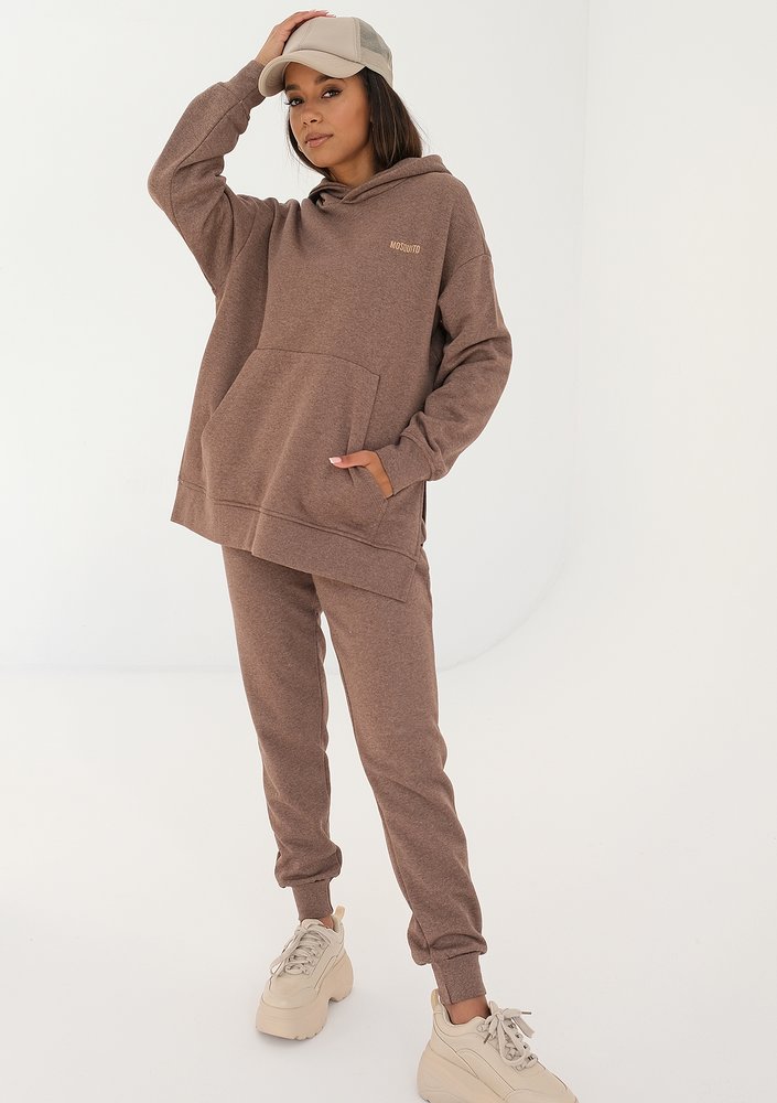 Simple - Bluza z kapturem Melanż Cacao