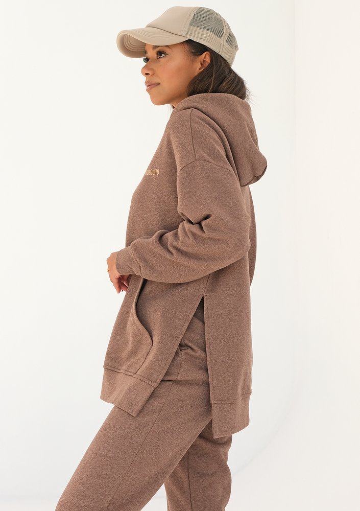 Simple - Bluza z kapturem Melanż Cacao