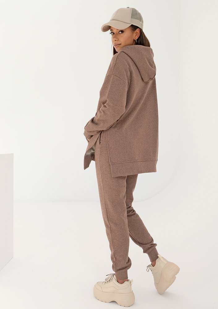 Simple - Bluza z kapturem Melanż Cacao