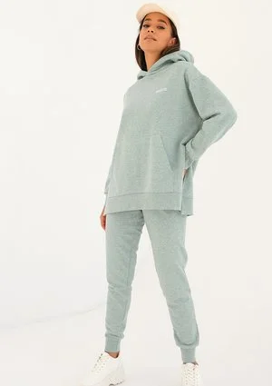 Simple - minty melange hoodie