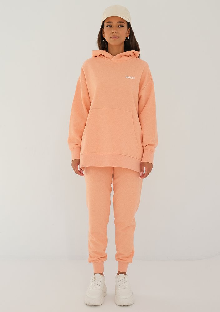 Simple - orange melange hoodie