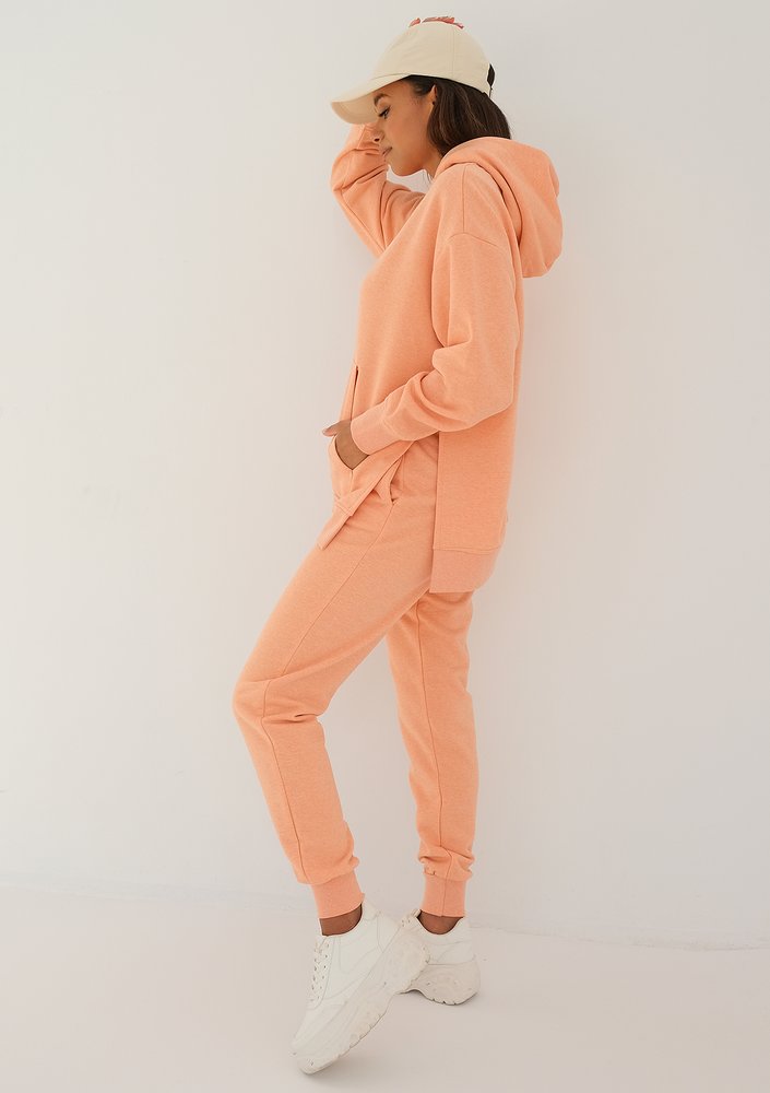 Simple - orange melange hoodie