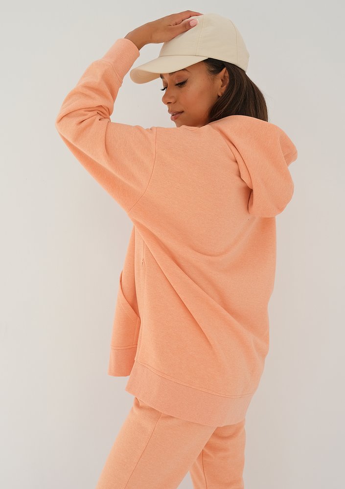 Simple - Bluza z kapturem Melanż Orange