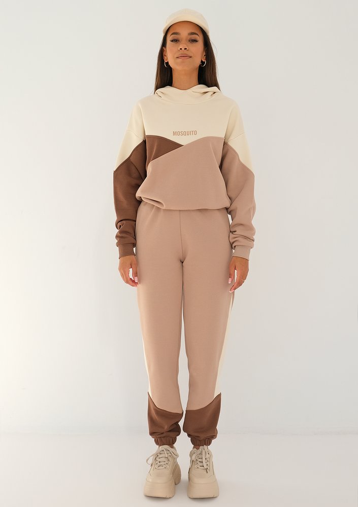 Yazzy - tricolor mocha hoodie