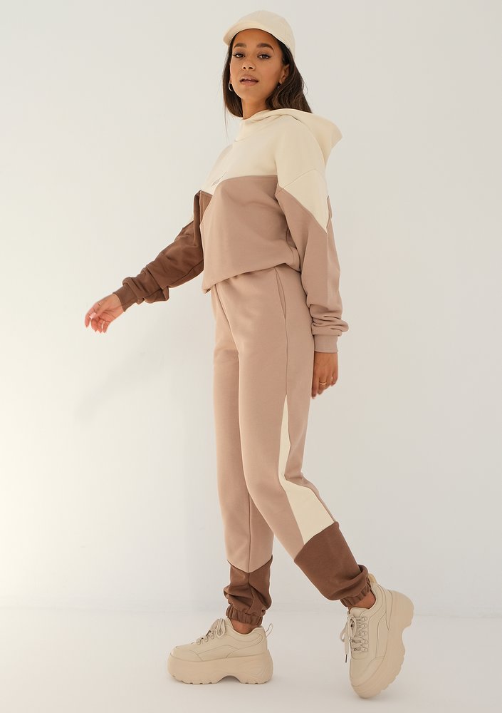 Yazzy - tricolor mocha sweatpants