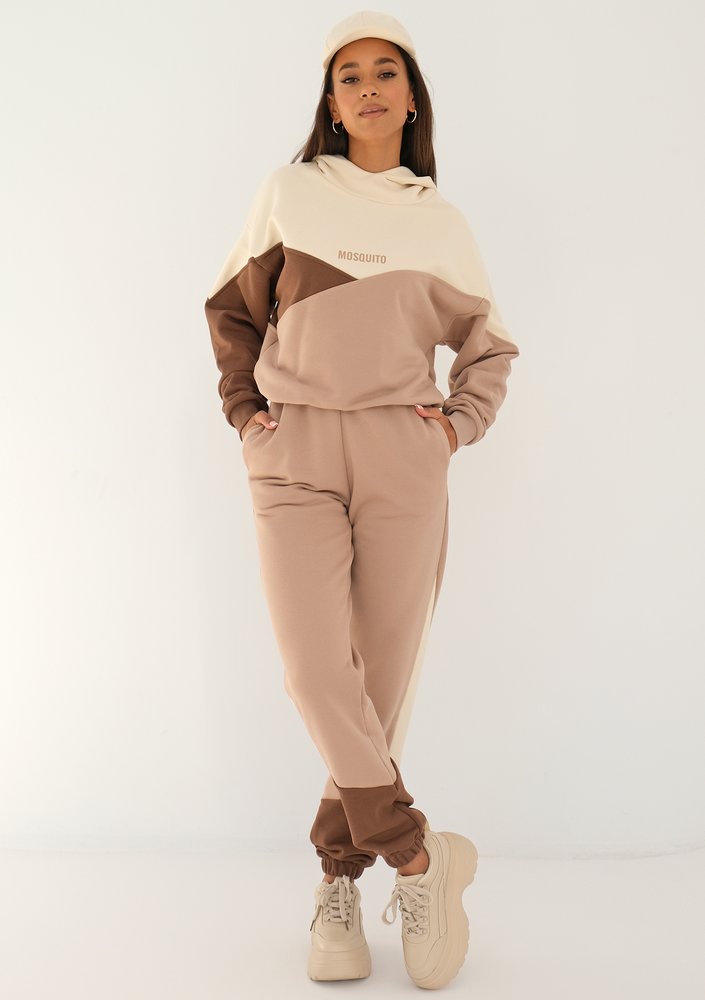 Yazzy - tricolor mocha sweatpants
