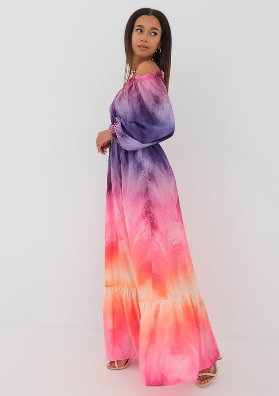 Layla - ombre pink maxi dress