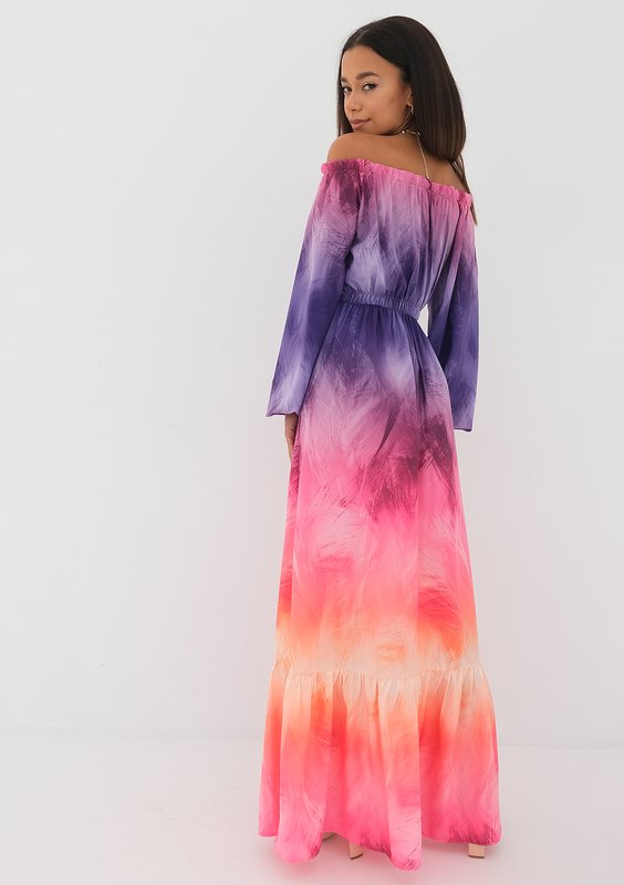 Layla - ombre pink maxi dress