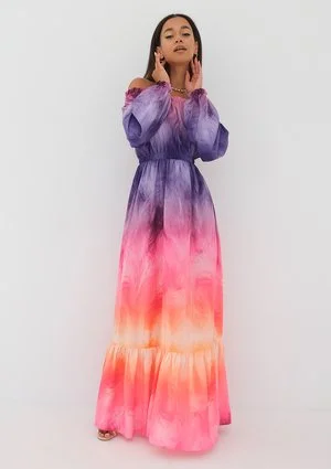 Layla - ombre pink maxi dress