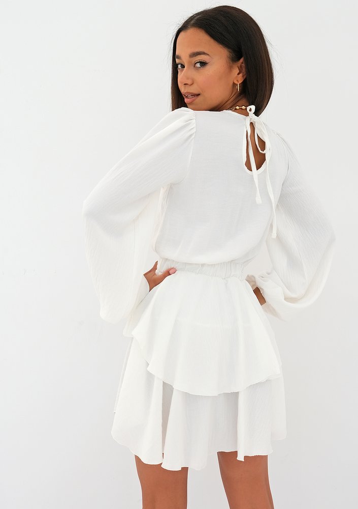 Mia - ecrue boho mini dress