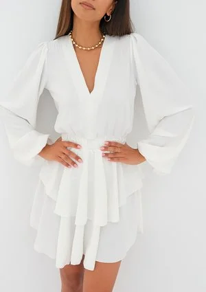 Mia - ecrue boho mini dress