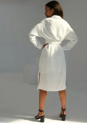 Gaya - ecrue wrap shirt dress