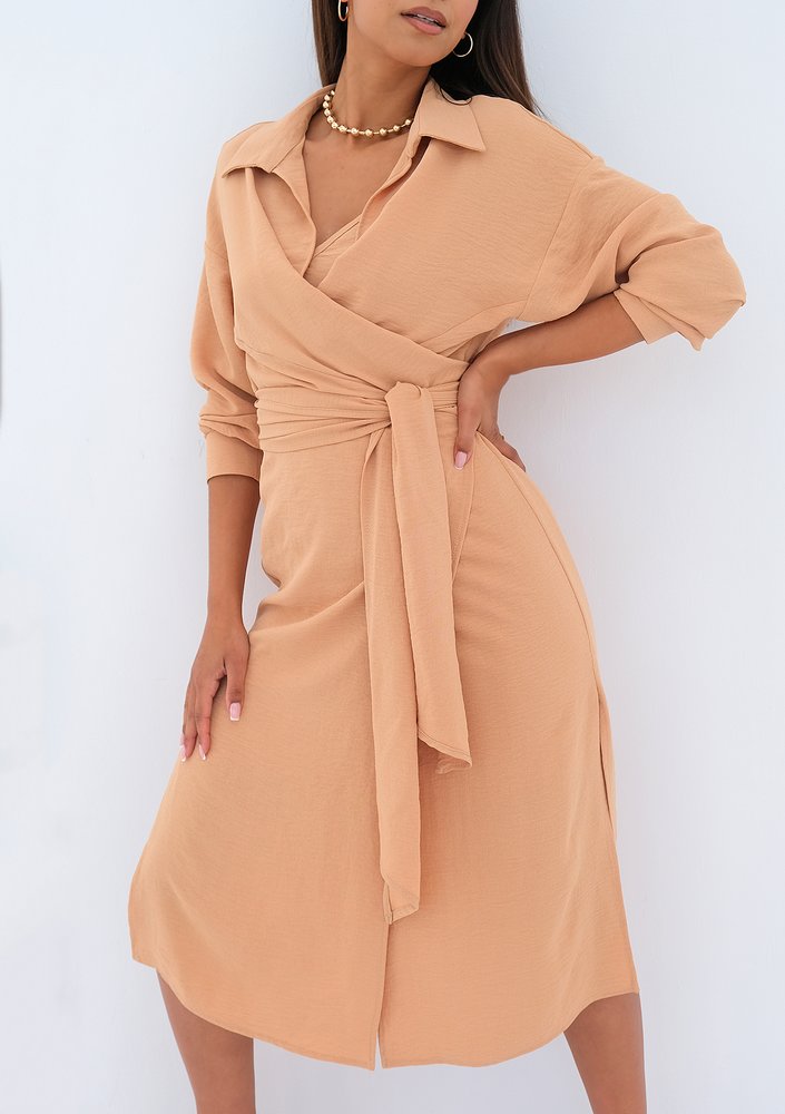 Gaya - Sukienka koszulowa Beige