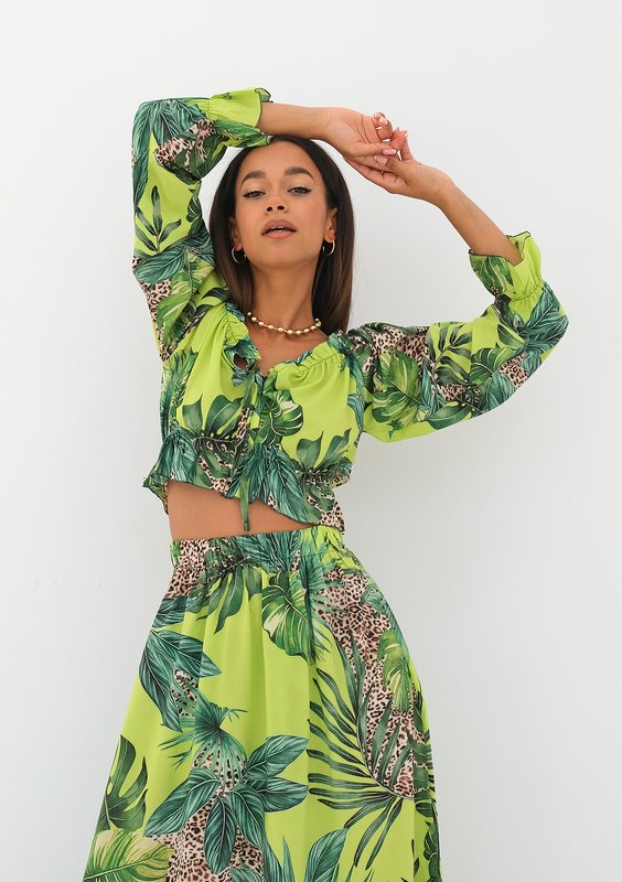 Felicia - lime printed top