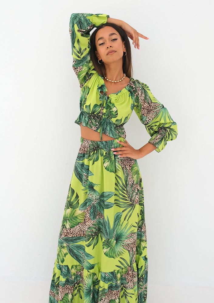 Felicia - lime printed top