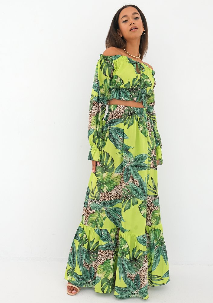 Felicia - lime printed top