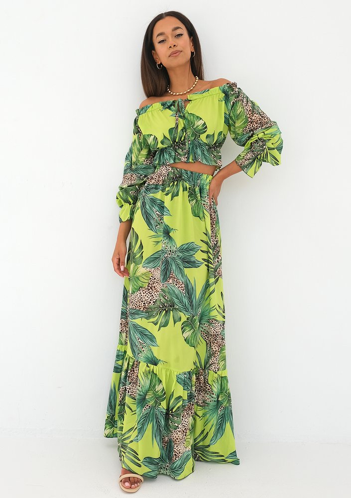 Felicia - lime printed top