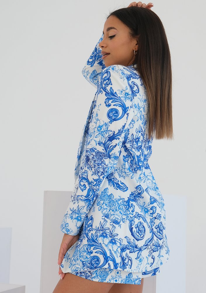 Chic - blue print blazer