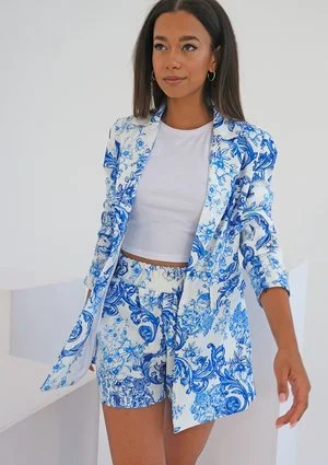 Chic - blue print blazer