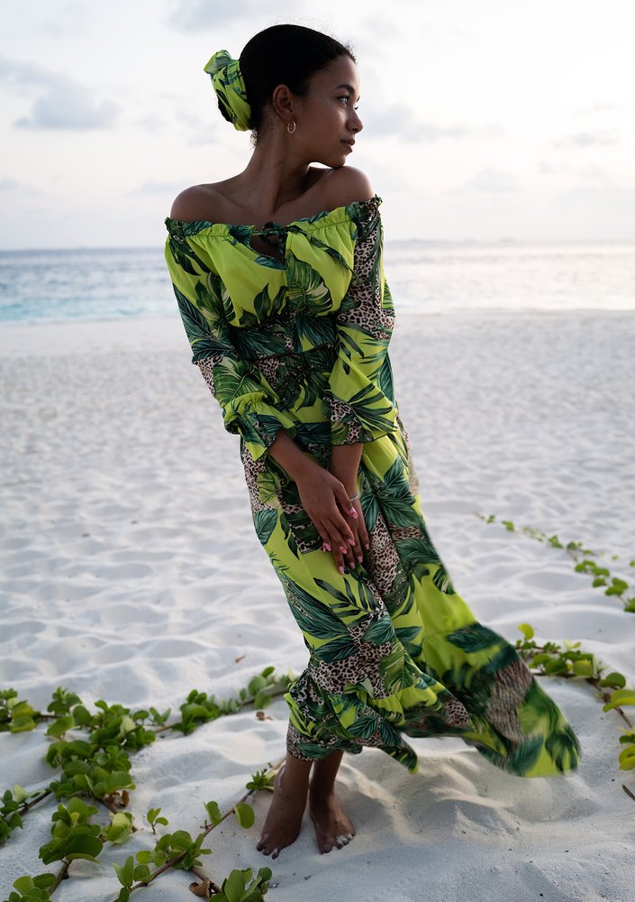 Felicia - Top Lime Print