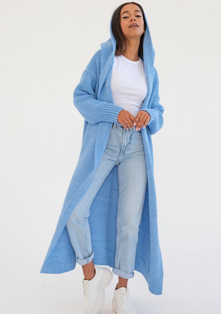 Malme - Long light blue cardigan
