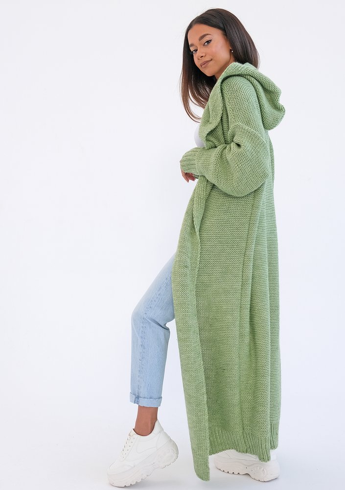 Malme - Long green cardigan