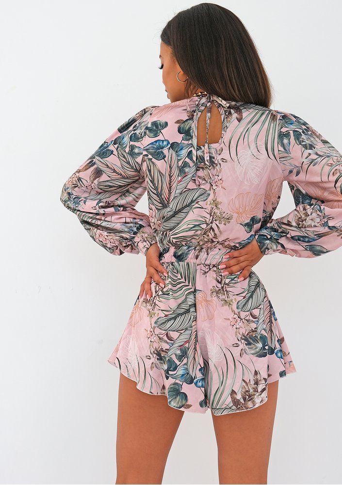 Isuni - powder pink satin mini jumpsuit