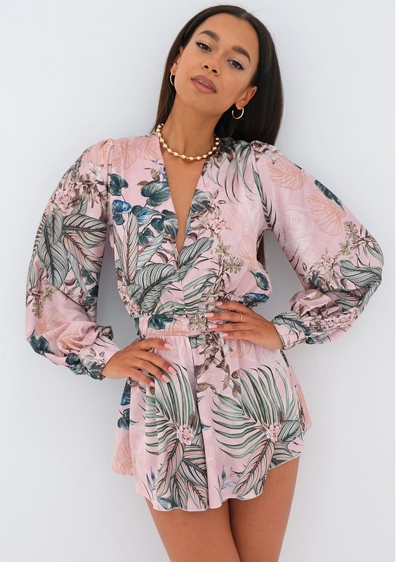 Isuni - Kombinezon z satyny Powder Leaves