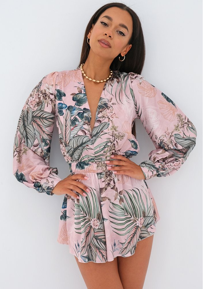 Isuni - powder pink satin mini jumpsuit