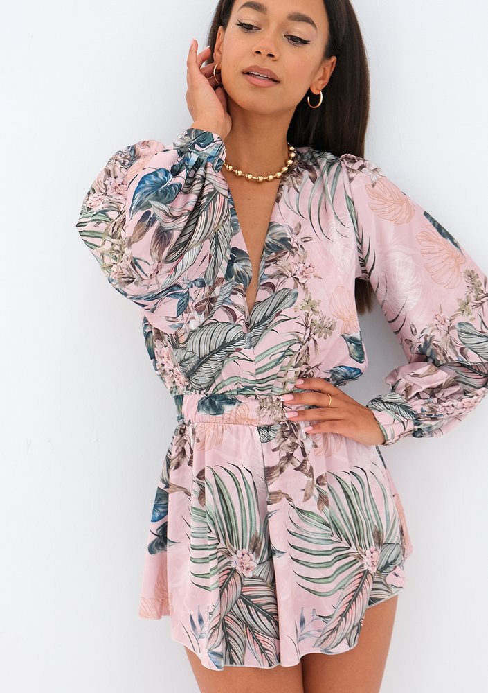 Isuni - powder pink satin mini jumpsuit