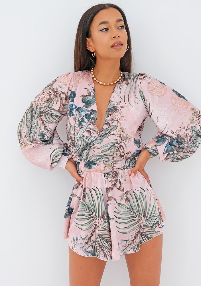 Isuni - powder pink satin mini jumpsuit