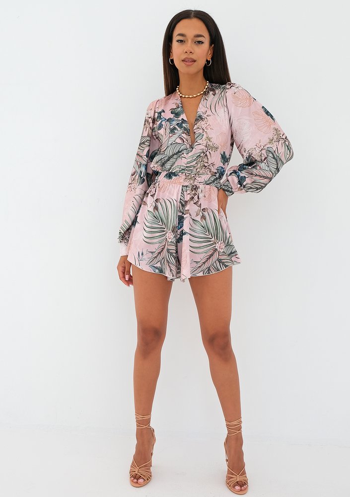 Isuni - powder pink satin mini jumpsuit