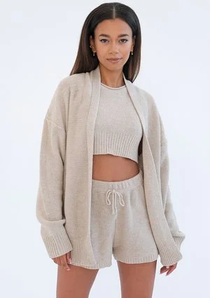 Yrsa - beige knitted shorts