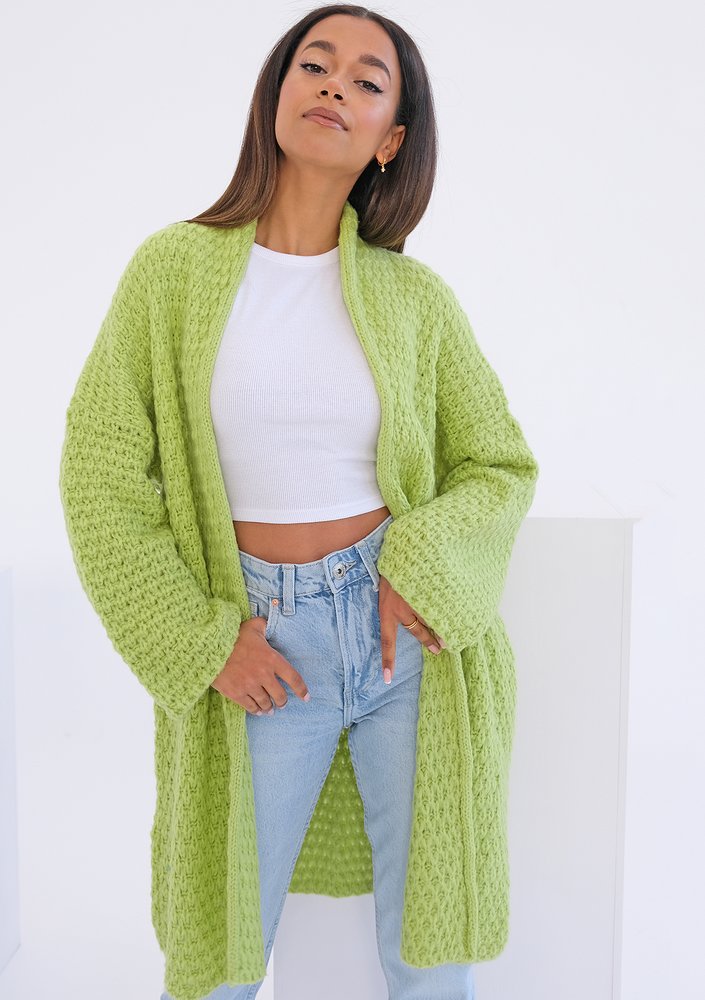 Nils - Loose green cardigan