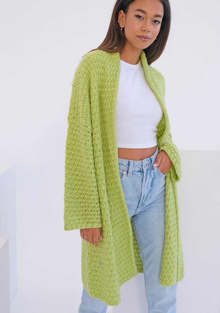 Nils - Loose green cardigan