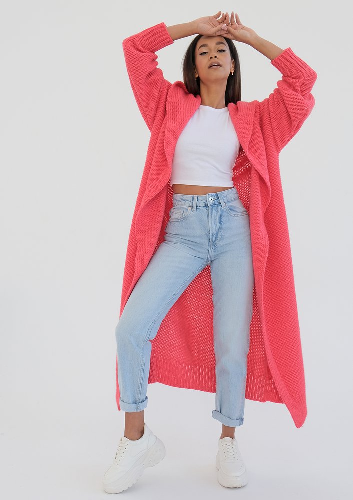 Malme - long red cardigan